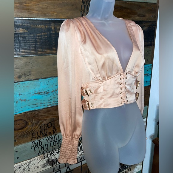 Forever21 Deep V-neck Crop Top Small - Picture 4 of 16